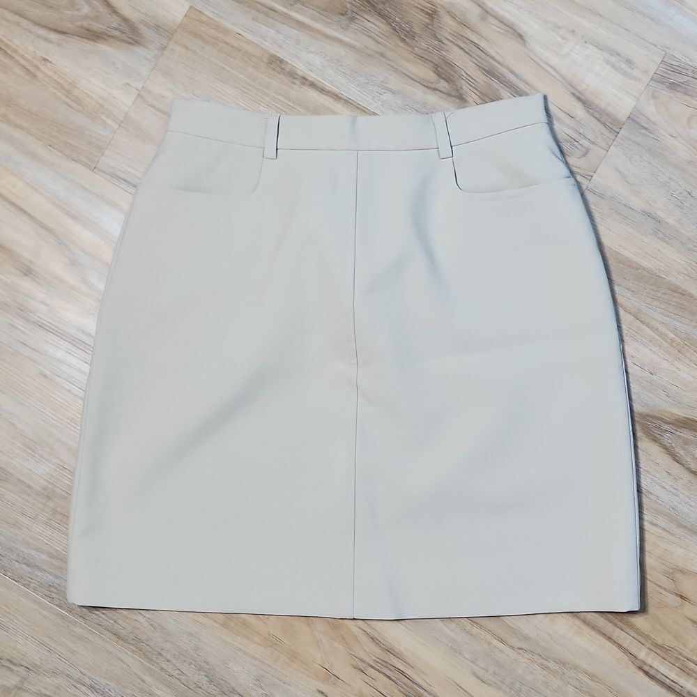 💜Vintage The Limited Beige Tailored Mini Skirt Size 6